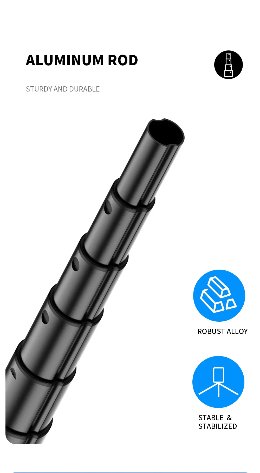 Magnetic Selfie Stick Tripod for iPhone 12-16 Pro Max Travel Stand with Magsafe Phone Clamp for Android Smartphone