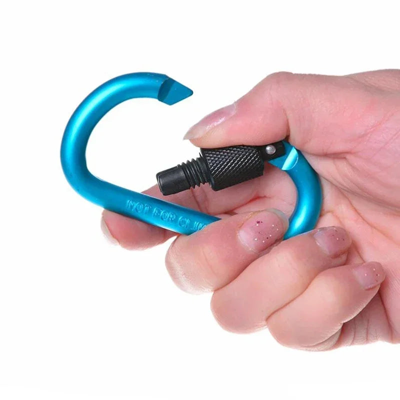 Screwed-door set (for hiking) - Hooks for carrying outdoor camping equipment, with 7.5 mm diameter aluminum rods
