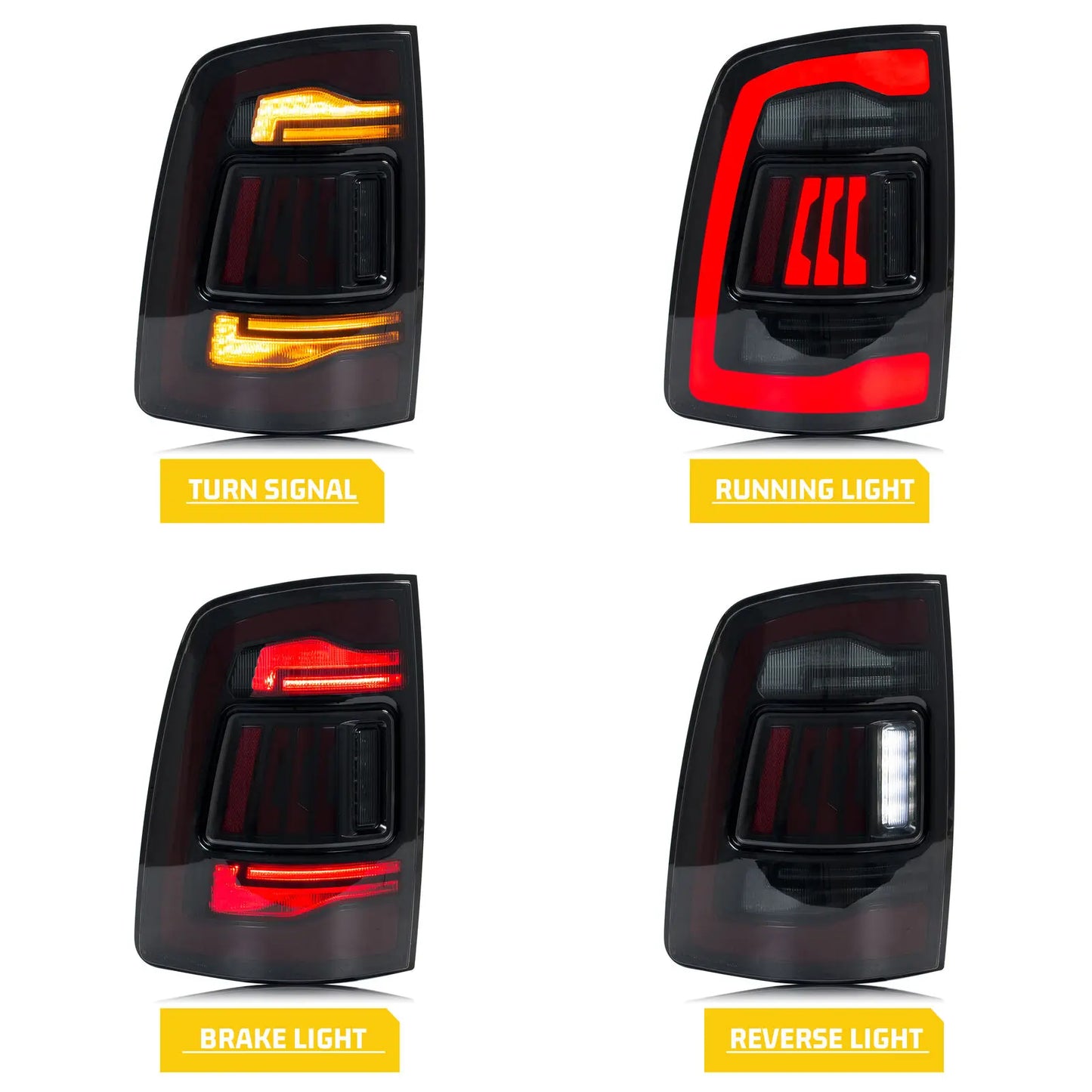 LED Sequential Tail Lights for Dodge Ram 1500/2500/3500 (2009-2018) - Black
