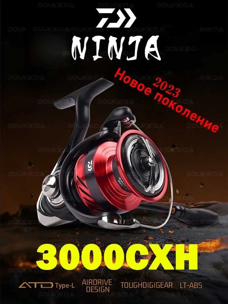 2023 DAIWA NINJA LT Fishing Spinning Reel 1000-6000 Fishing Reels 5KG/10KG/12KG Power 5.3:1/6.2:1 Seawater Spinning Reels