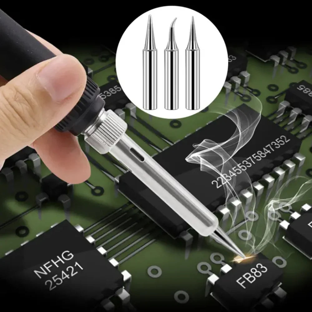 5pcs 900M Soldering Iron Tips Set, Copper Core Electric Soldering Bits for 936 Soldering Station
