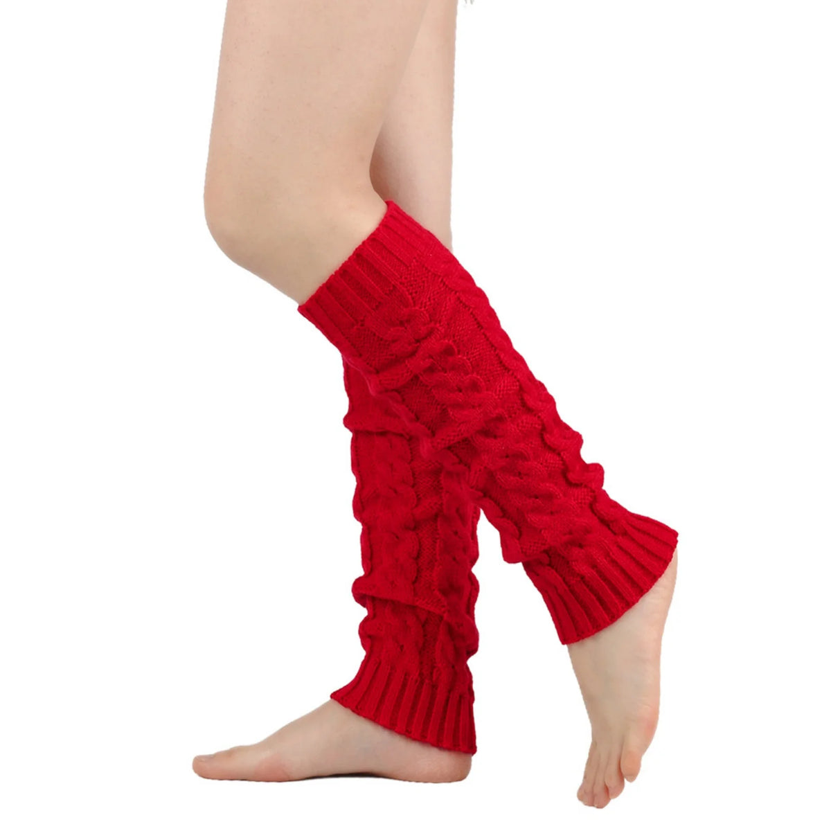 Women's Long Crochet Leg Warmers - Ankle to Knee Knit Boot Covers - photo 9