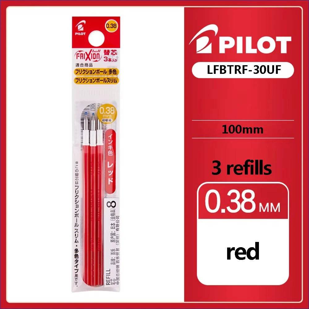 Japan Pilot Frixion Pen 3 in 1 Erasable Gel Pen 3 Colors 0.5mm /0.38mm LKFB-60EF Slim Pen Holder Back To School Stationery
