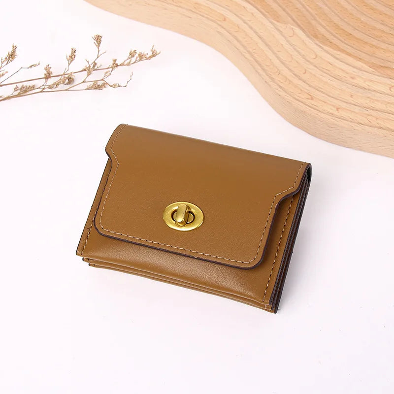 Women's Fashion Short PU Leather Wallet – Slim Coin & Card Holder Purse