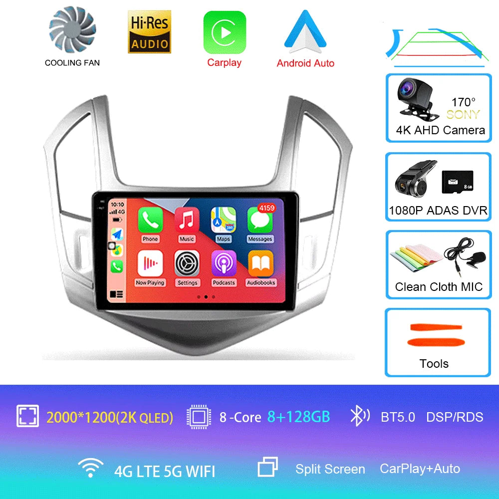 Android 16 For Chevrolet Cruze J300 J308 2012 - 2015 Multimedia Video Player Navigation Stereo GPS No 2DIN 2 Din DVD