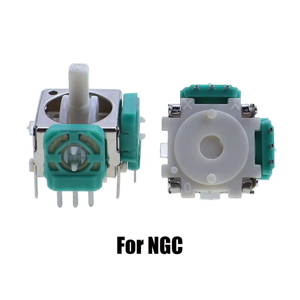 Replacement 3D Analog Joystick Repair Par For GameCube NGC GC Controller Gray Yellow Left Right Analog Stick Thumb Cap Buttons