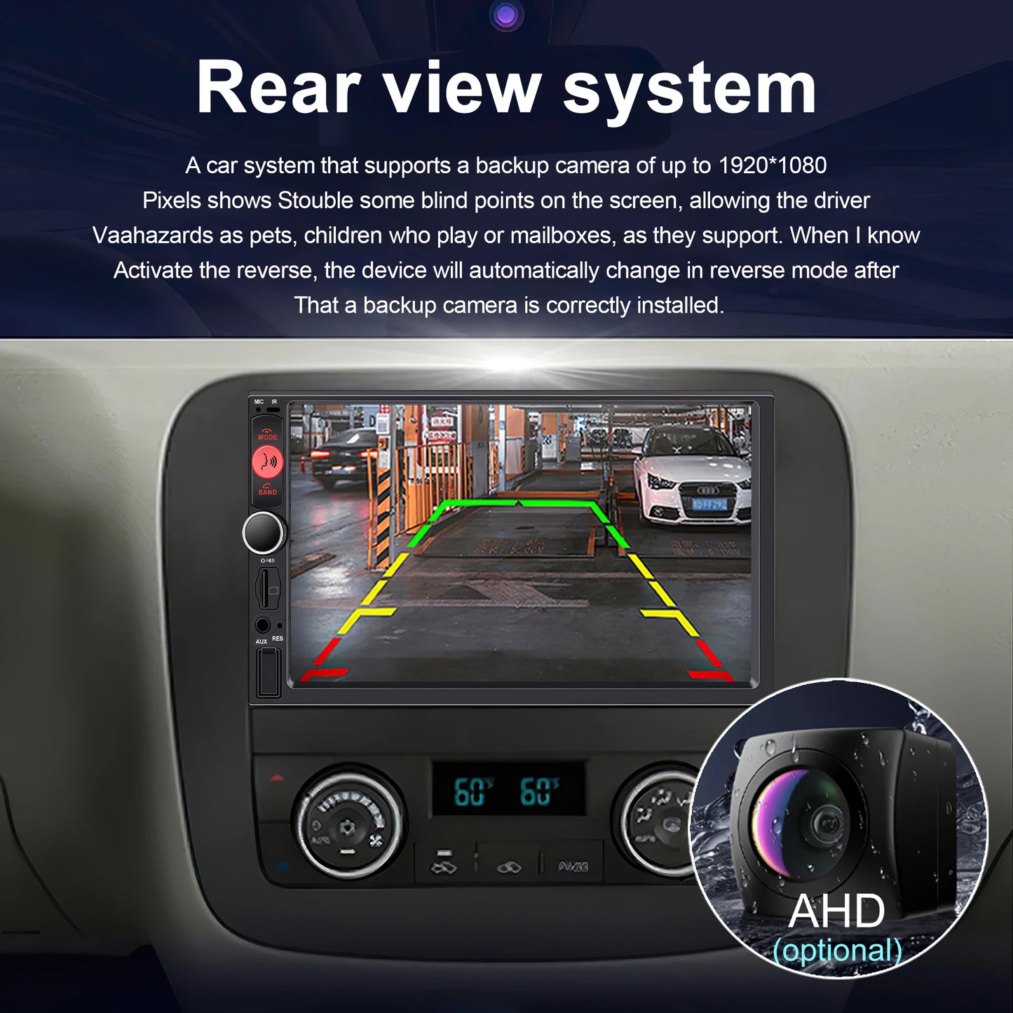 XIMA 2Din 7" IPS Universal Wireless CarPlay Android Auto Car Radio Stereo Multimedia Autoaudio FM Receiver Mirror Link Monitor