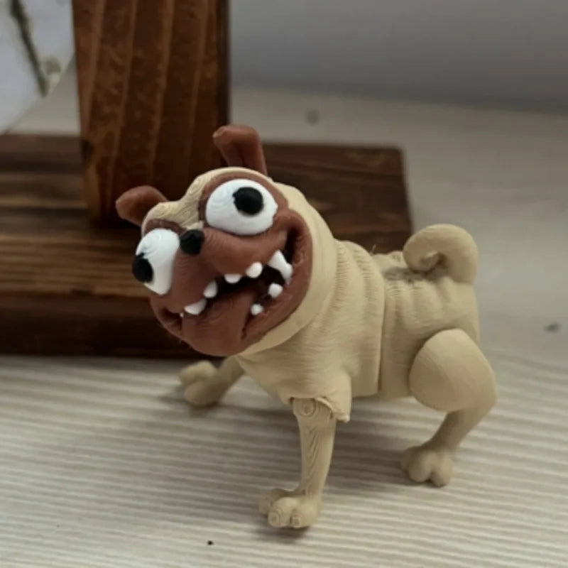 3D Printed Jointed Dog Figurine - Poseable Desk Toy & Ornament - photo 3