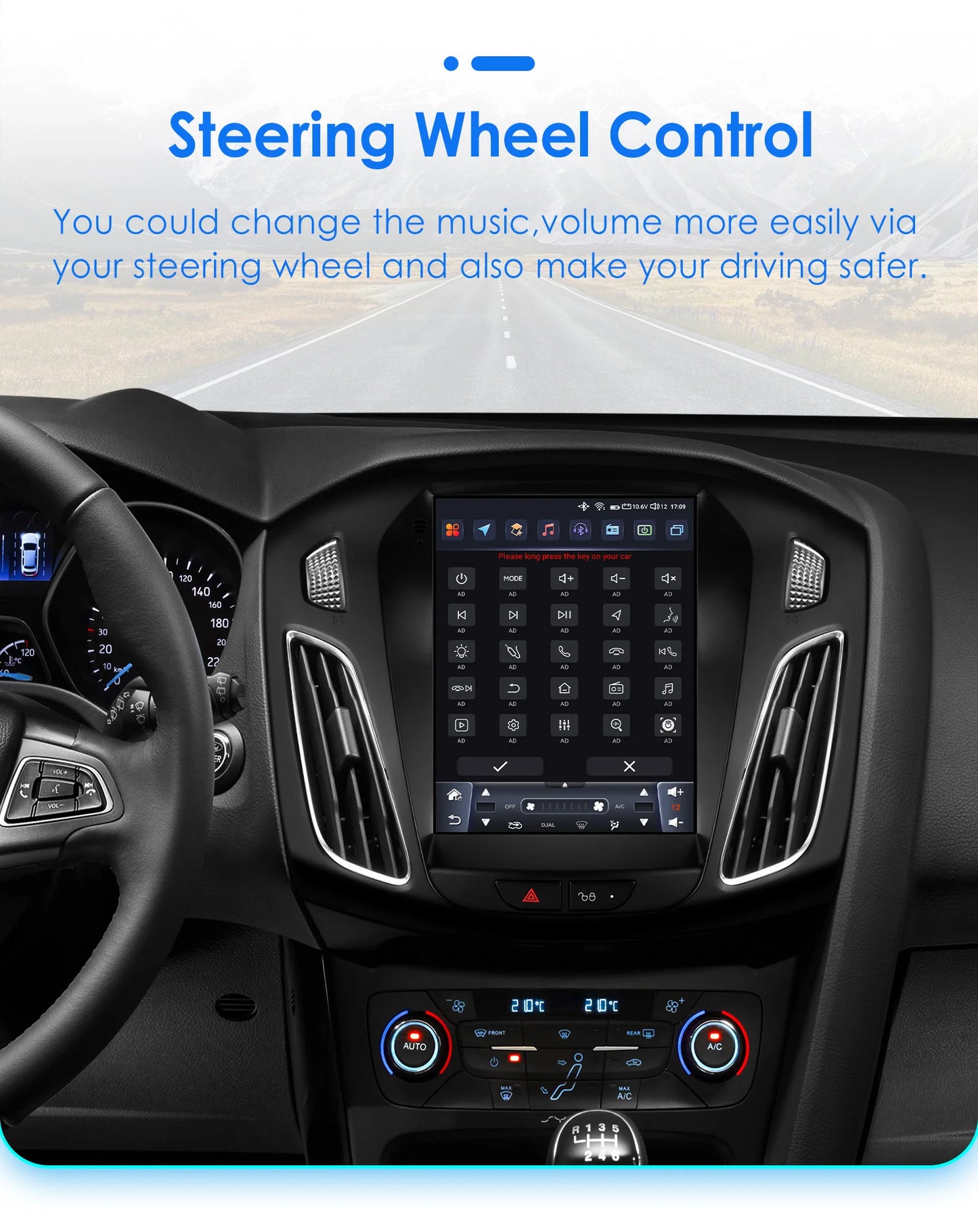 9.7" Android Car Stereo for Chevrolet Cruze J300 (2008–2012) — CarPlay, GPS, 4G, 360° Camera, Steering-Wheel Control