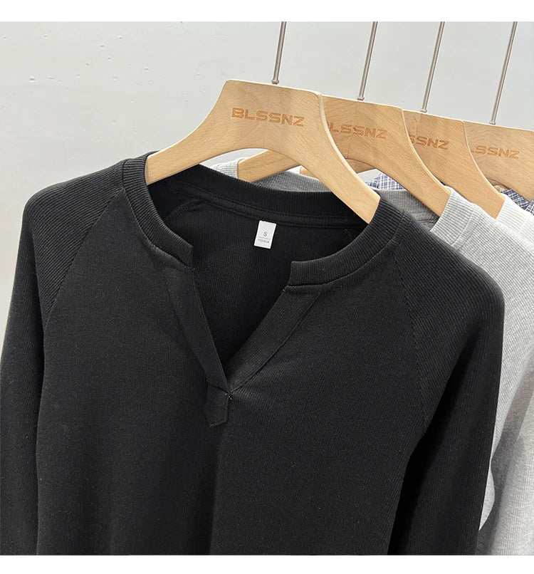 Women's Slim V-Neck Long Sleeve Tee — Base Layer