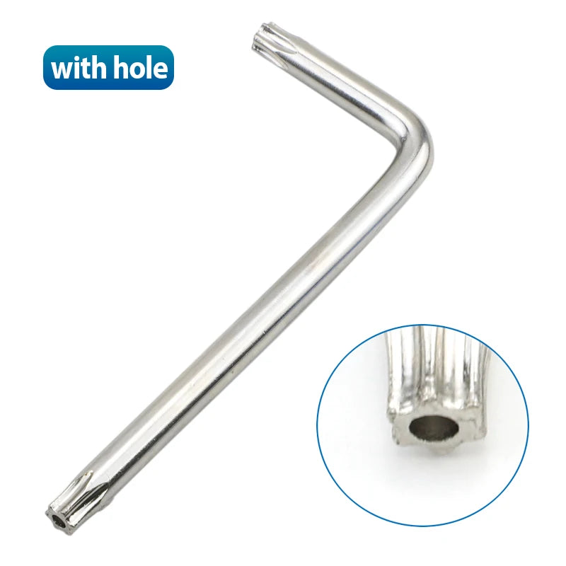 Hand Tool Torx Key Wrench L Type Star Wrench Nickel Plated T6 T7 T8 T10 T15 T20 T25 T30 Tamper Proof Security Torx Wrenches
