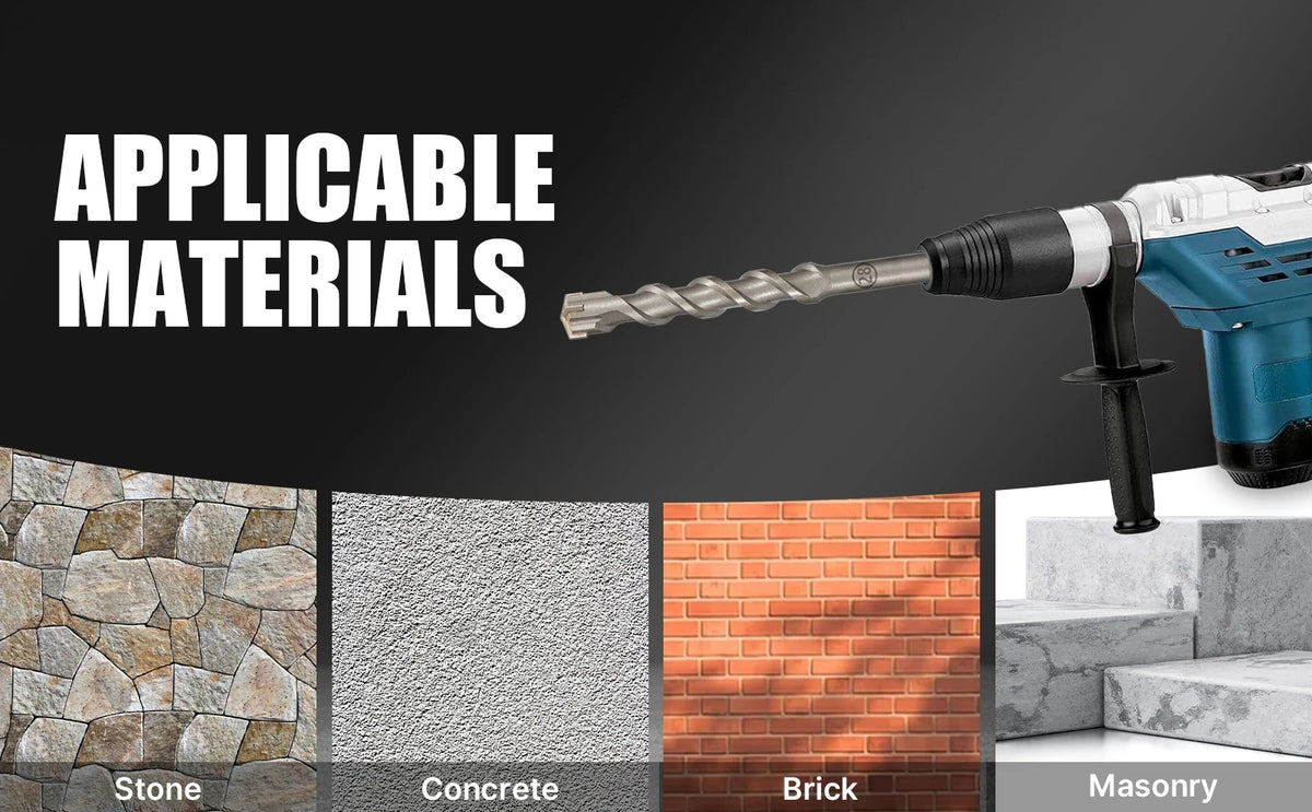 SDS Plus Cross Hammer Drill Bit 110-500mm, 4-Blade Concrete
