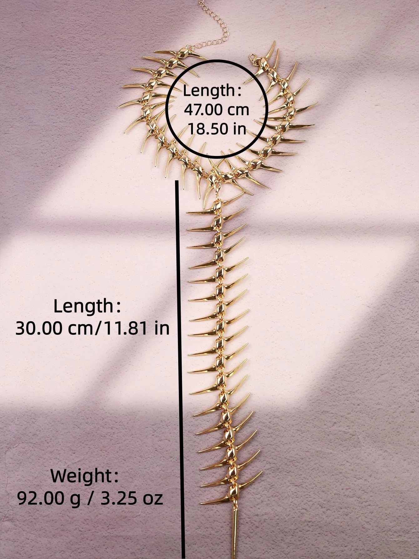 Hip-Hop Thorn Skeleton Necklace for Women - Edgy Street-Style Statement