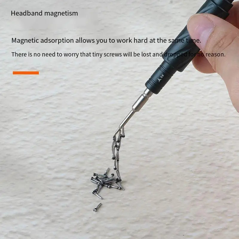 S2 Steel Precision Screwdriver Aluminum Alloy Non Slip Handle Magnetic Tip 360 Noise Reduction Bearing for iPhone Samsung Repair