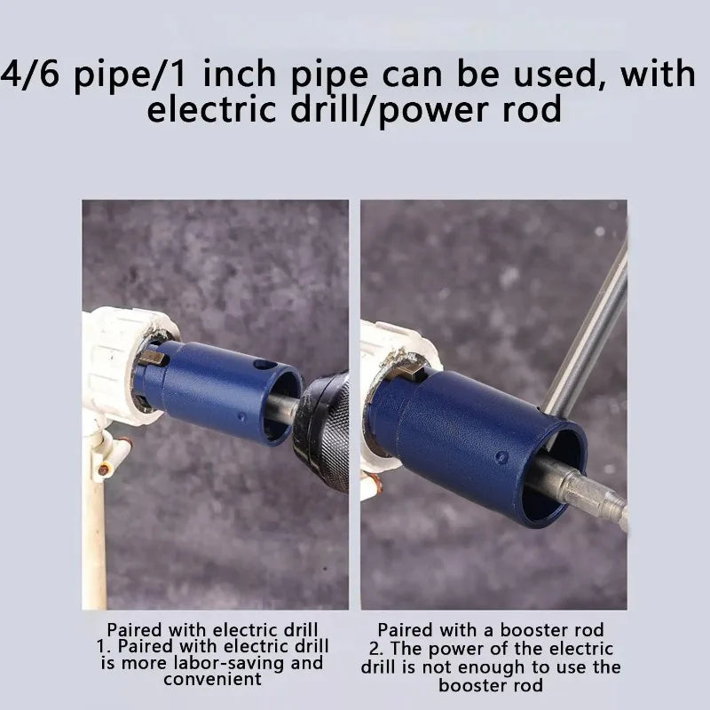 Broken Pipe Thread Extractor 4/6/1 Inch Universal Manual Electric Water Pipe Extractor for Drill Plumbers Shower Remover Tool