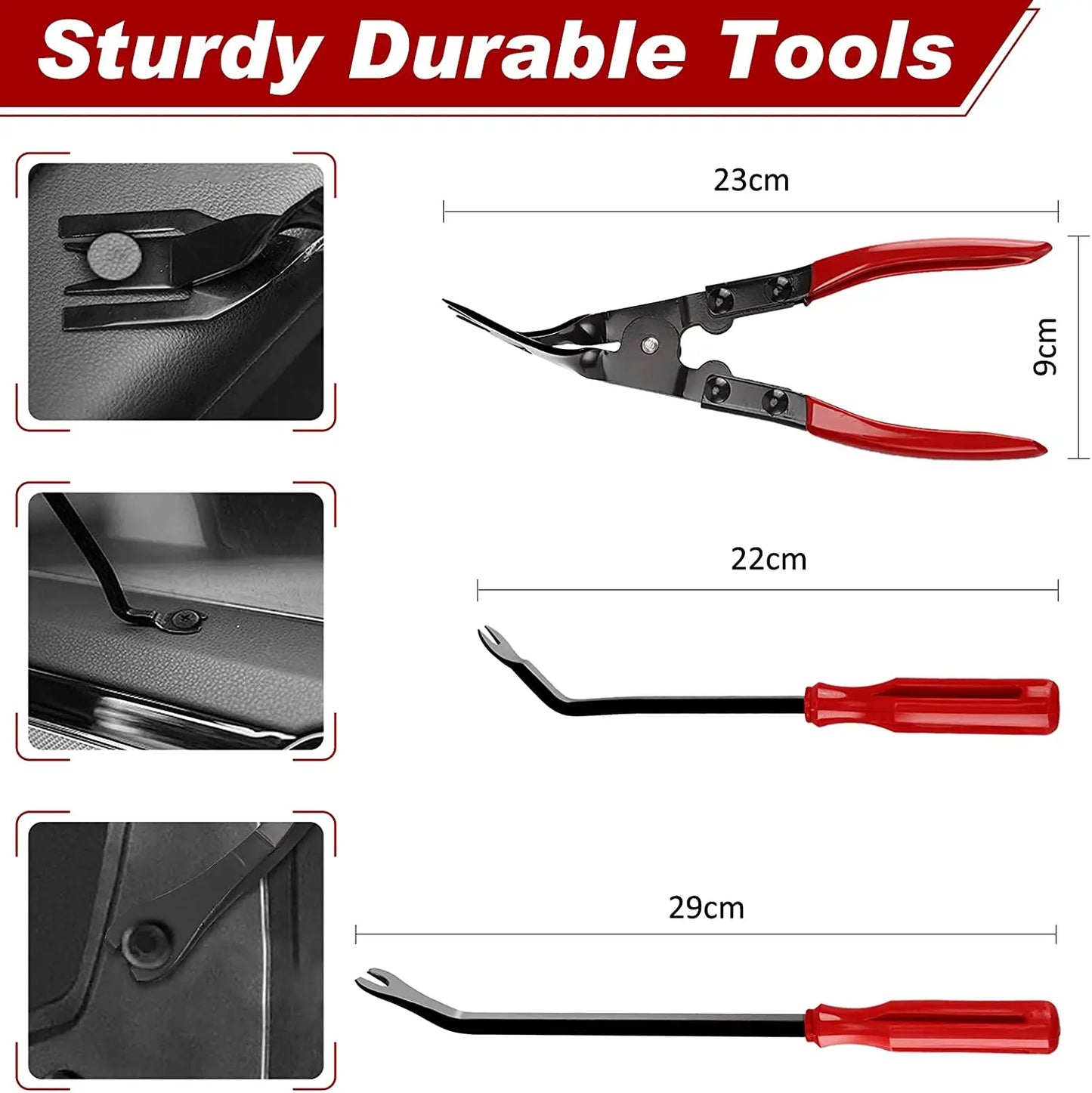 Garage Tools Car Interior Removal Kit Plastic Trim Door Panel Disassembly Suit Auto Clips Puller Diy Hand tool