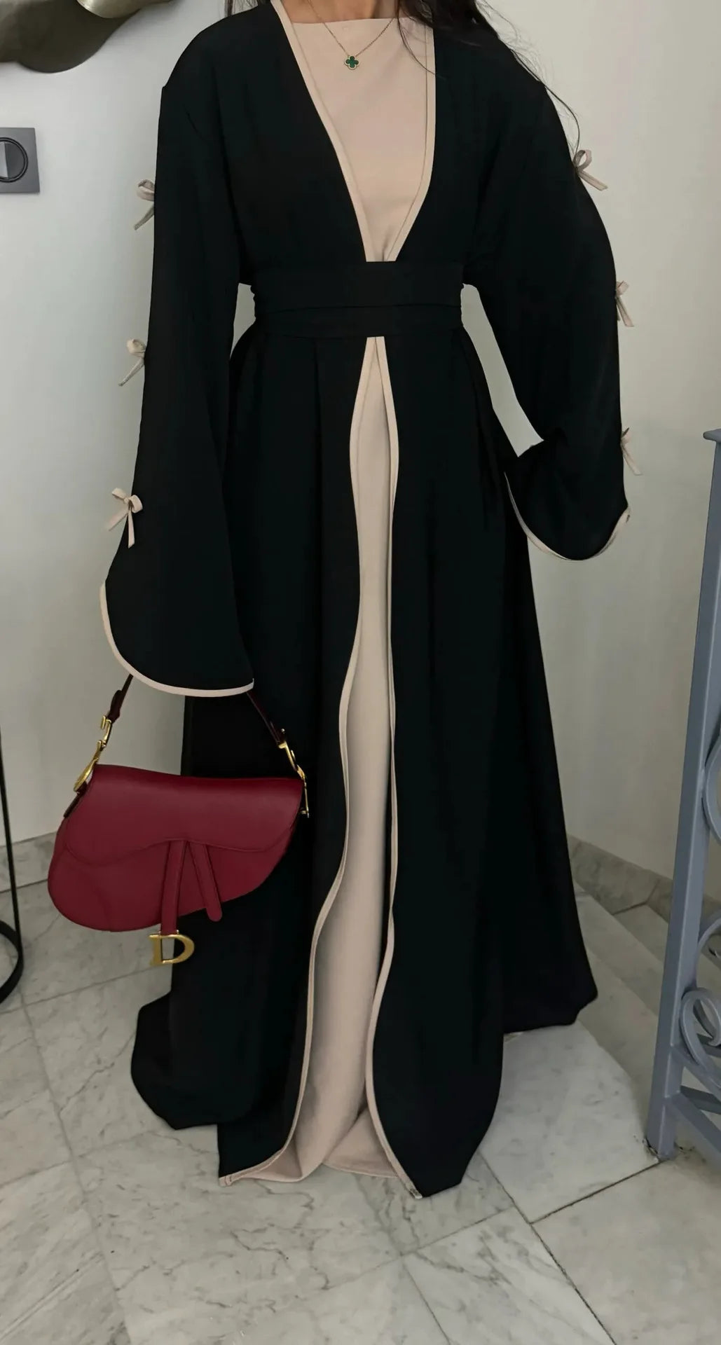 Eid Bow Abaya Women Cardigan Dress Muslim Party Caftan Robe Jalabiya Morocco Dubai Kaftan Islam Vestidos Largos Ramadan 2026