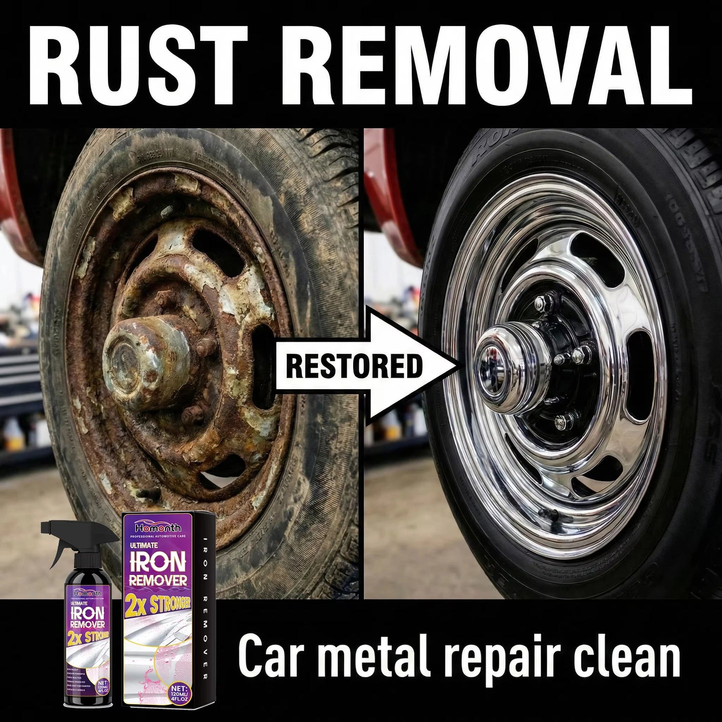 Rust Remover Spray Powerful Rust Removal For Metal Car Bike Household Tools 2026 New