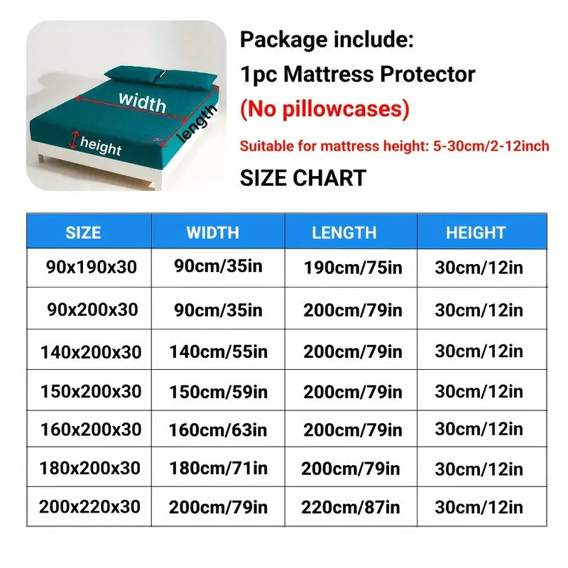 Waterproof Mattress Protector, Deep Pocket Fitted Sheet