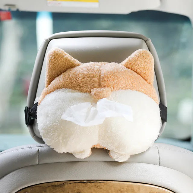 duck Creative  Ass Tissue Box Soft Cartoon Paper Napkin Case Cute Animals Car Paper Boxes Lovely Napkin Holder for Car Seat