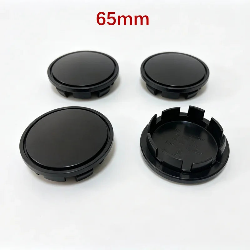New 4pcs 68mm 65mm 60nmm 56mm 50mm 49mm 48mm Black Chrome Silver Blank Base Rim Cap For Car Modification Universal No Logo Hub C