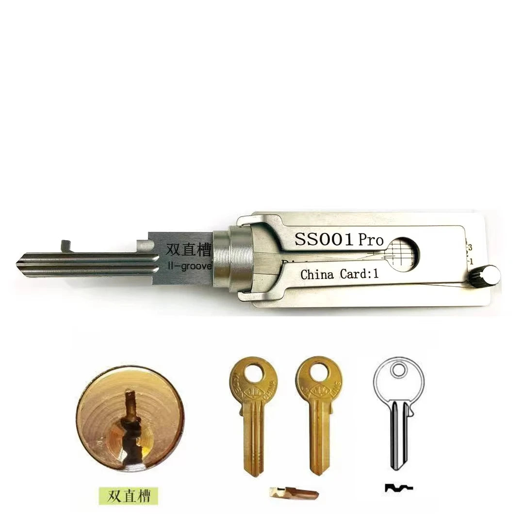 SS001 SS002 SS003 2 In 1 Lock Key Precision Hook And Pick Set Pick-up Kits Door Lock Unlocking Engineering
