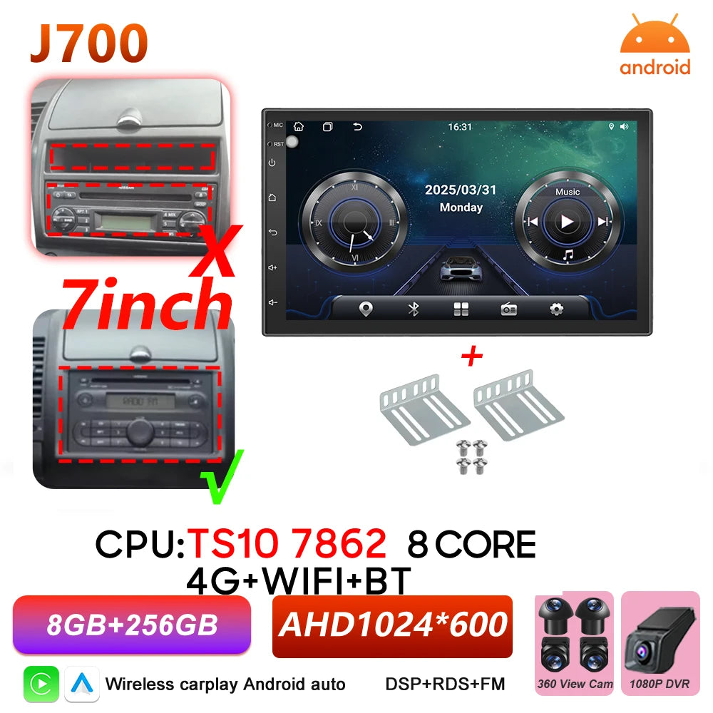 Android 16 Auto Car Radio For Nissan Note 2004 2005 2006 2007 2008 - 2012 Carplay Multimedia Player GPS Navigation DSP BT Stereo