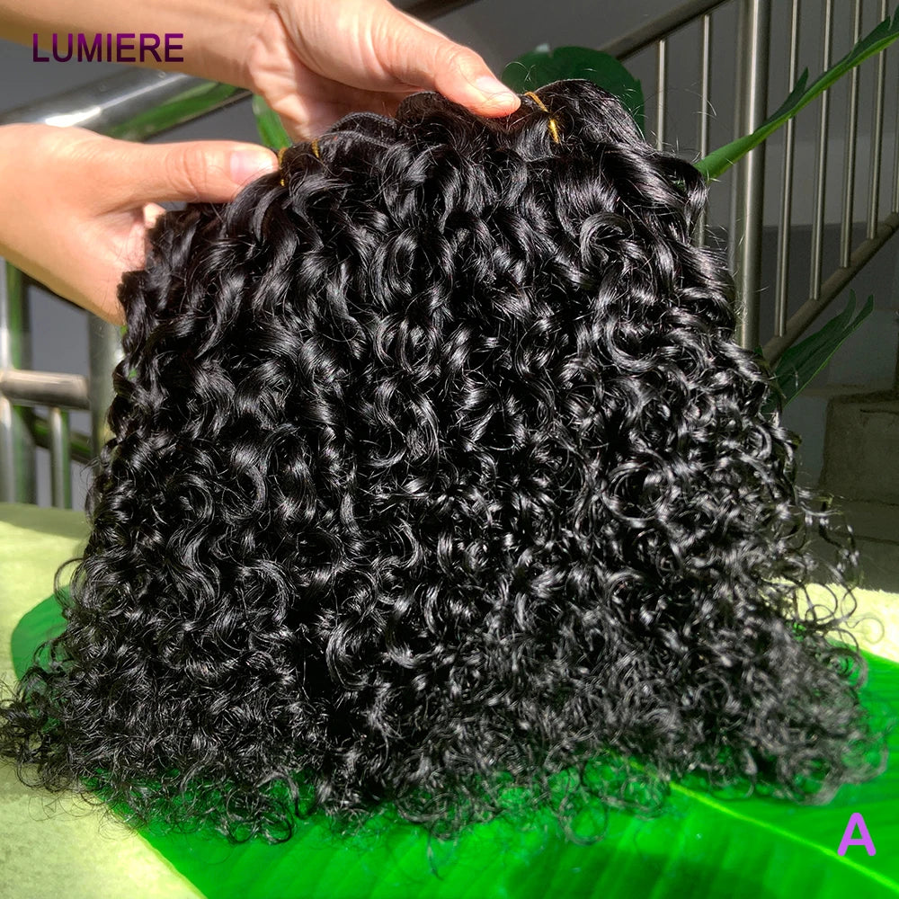 8-24Inch Mongolian Pixie Curly Human Hair Bundles Deal Bouncy Jerry Curly Hair Bundles Brazilian Raw Virgin Hair Weave Extension
