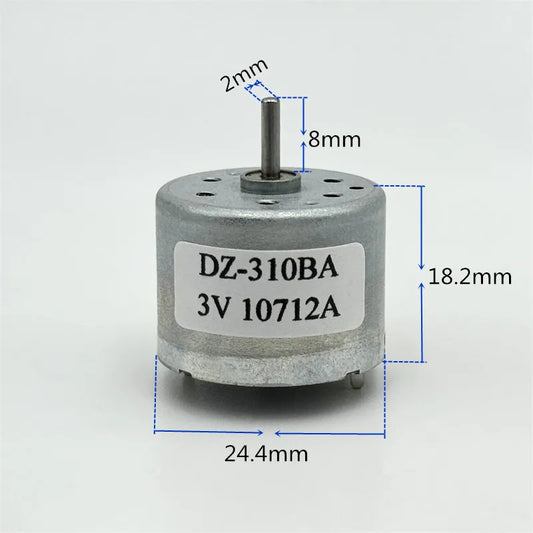 Micro 24mm Round RF-320CA DZ310BA DC 3V-6V 3.7V 5V Mini Electric Motor Low Speed Mute for Toy Model Home Appliance