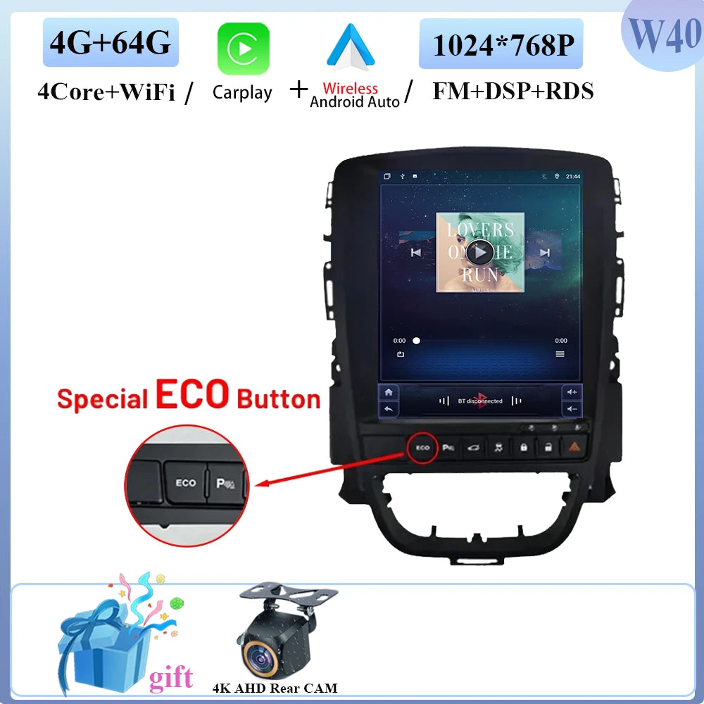 Car Radio For Opel Astra J 2009-2015 Android Auto GPS Navigation Head Unit Multimedia Video Player 5G WIFI Carplay No 2din DVD