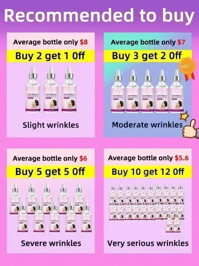Instant Anti Wrinkle Aging Effect Remove Facial Wrinkles Fine Lines Around The Eyes Crow's Feet Neck Wrinkl Serum Facial