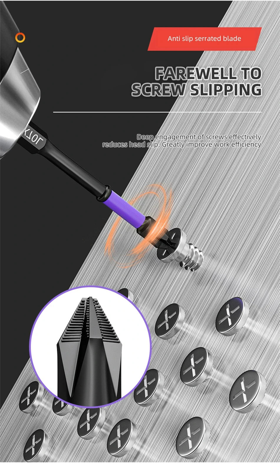 6PC Upgraded High Hardness And Strong Magnetic Bit 25/65/70/90/150mm Non-slip Cross High Hardness Electric Hand Drill Screw Set