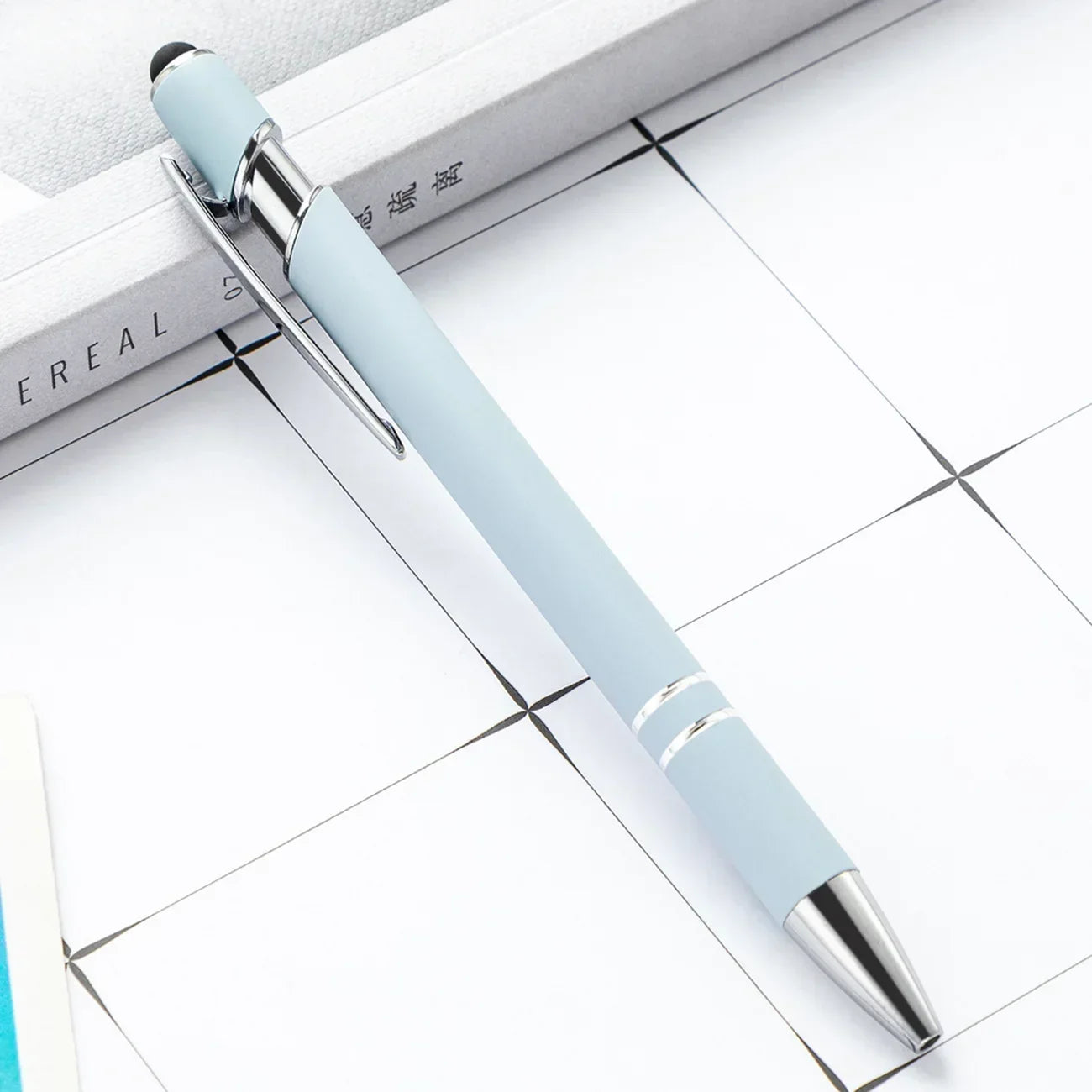 20-200 Pcs Custom Logo Metal Ballpoint Pen Text Engraving Touch Screen Advertising Pen Office School Private Customization Gift