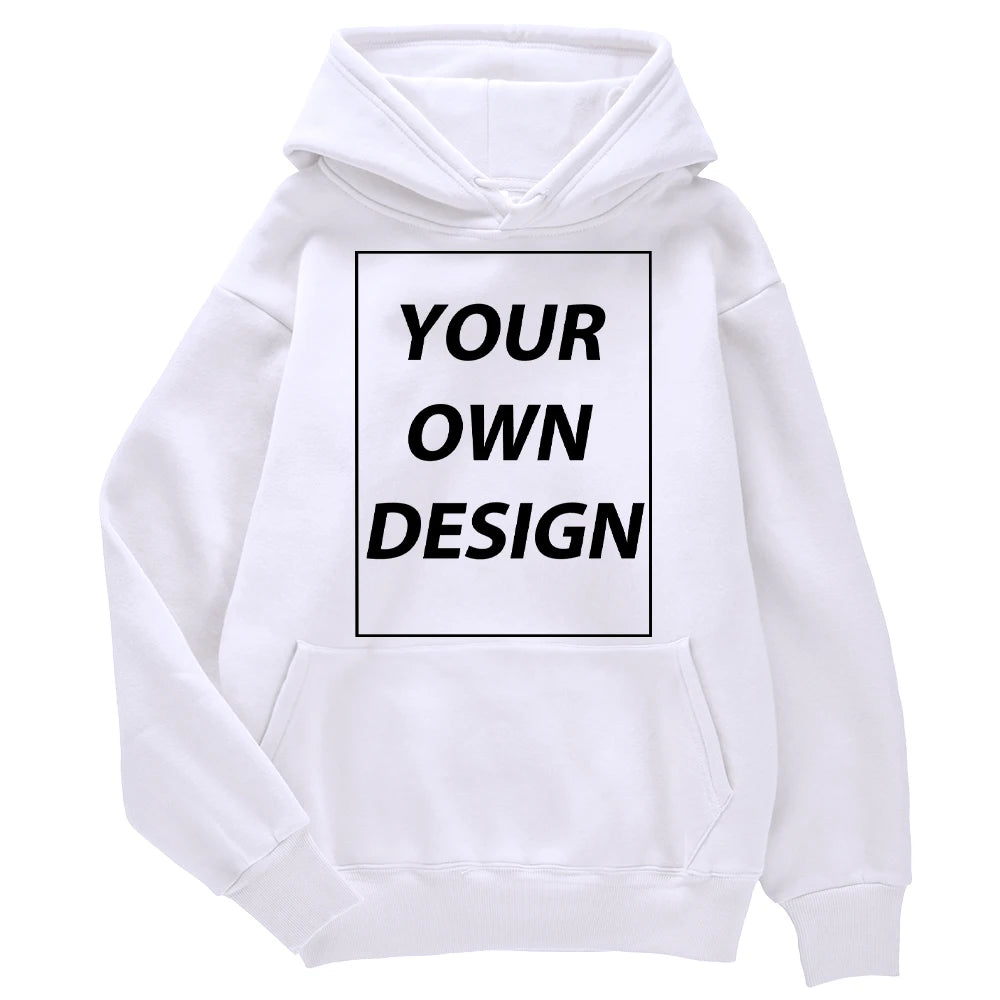 Custom Print Pullover Hoodie, Personalized Sweatshirt