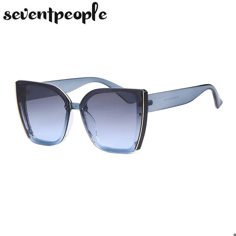 Oversized Cat Eye Sunglasses for Women — Big Frame Retro UV