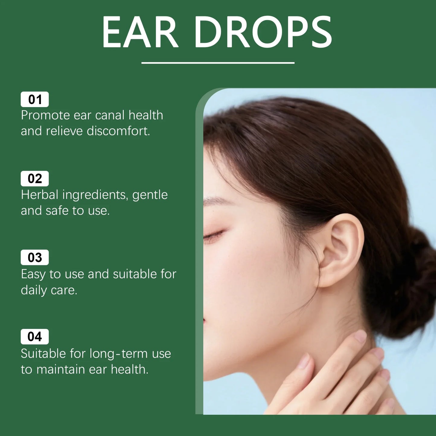 Herbal Ear Cleansing Drops — Gentle Earwax Softening & Ear Care