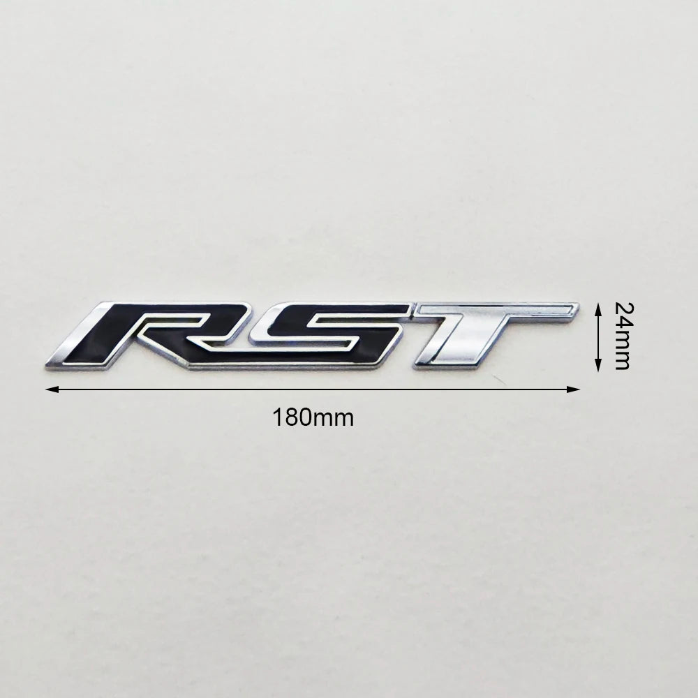 3D Metal Car Sticker RST Logo Front Grill Emblem Trunk Fender Badge For Chevrolet Tahoe Silverado Suburban Colorado Accessories