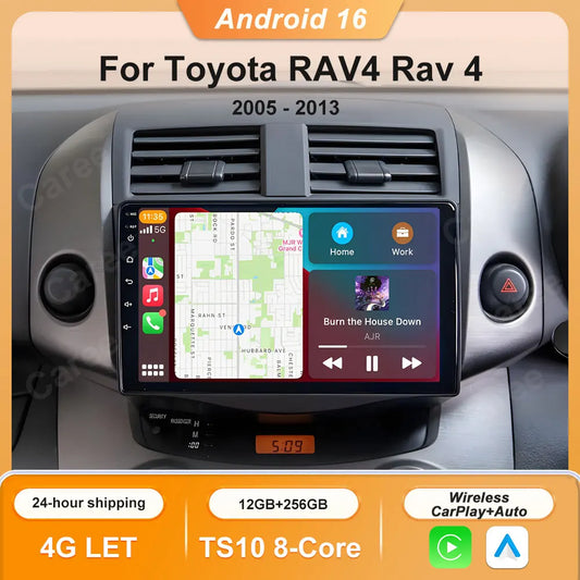 Android Carplay Auto For Toyota RAV4 Rav 4 2005 - 2009 2010 2011 2012 2013 Car Radio Multimedia GPS Player Stereo WIFI 4G BT DSP