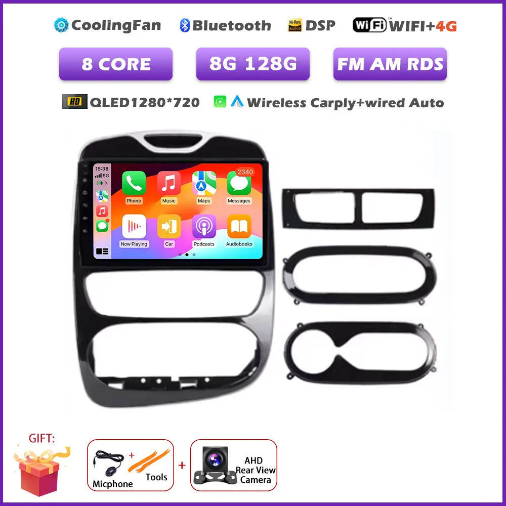 For Renault Clio 4 2012-2016 Carplay Car Radio Multimedia Video Player Android 16 Auto WIFI GPS Navigation DSP stereo BT tools