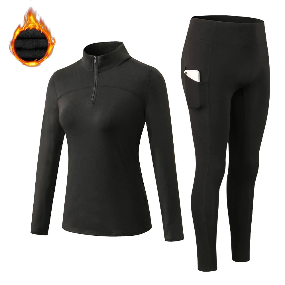 Women's High Collar Thermal Set - Long Sleeve Top & Long Johns - photo 10