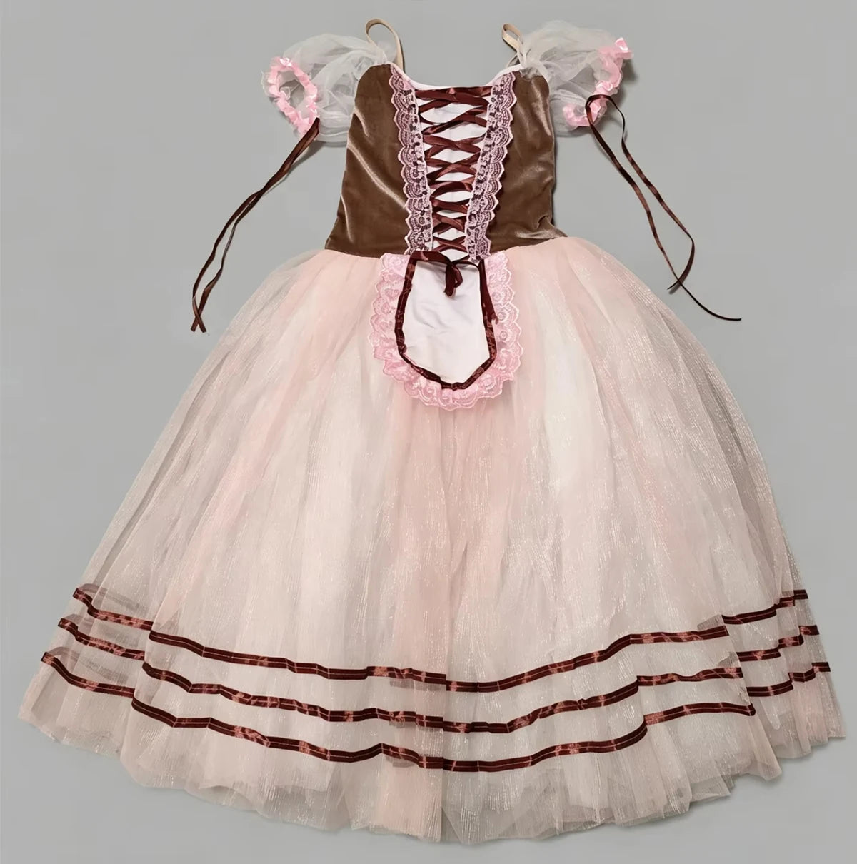 Red Giselle long ballet tutu dress