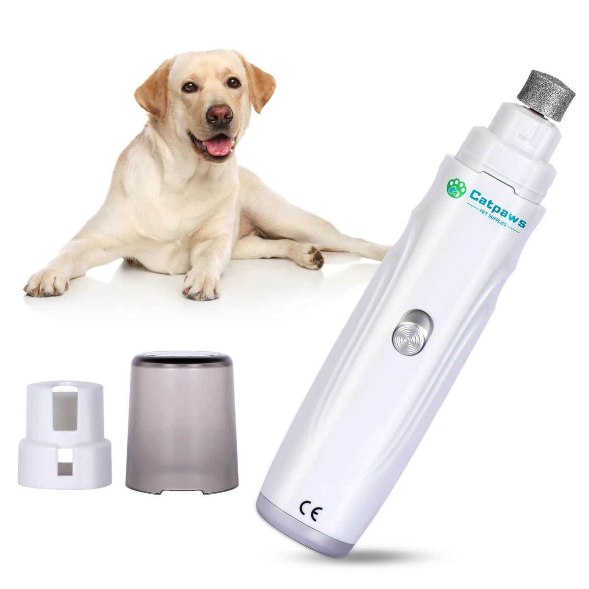 Rechargeable Pet Paw Nail Grinder - Quiet 2-Speed Trimmer