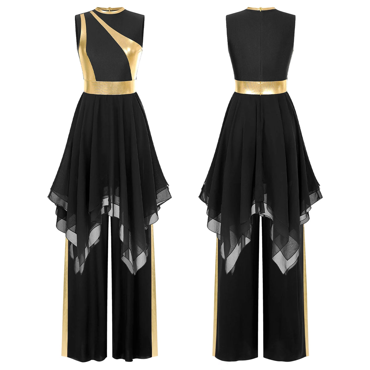 Women's lyrical mesh dress with pants set