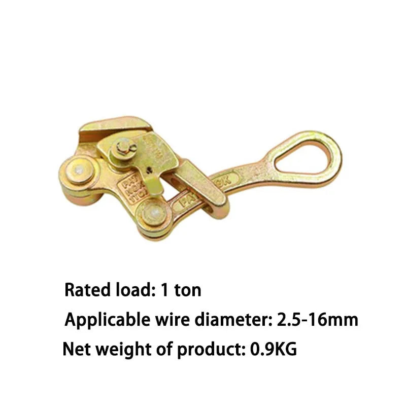 Multifunctional 1 Ton Wire Rope Jaw Clamp Electricity Cable Grip Pulling Non-Slip Haven Mini Tightening manual Tool
