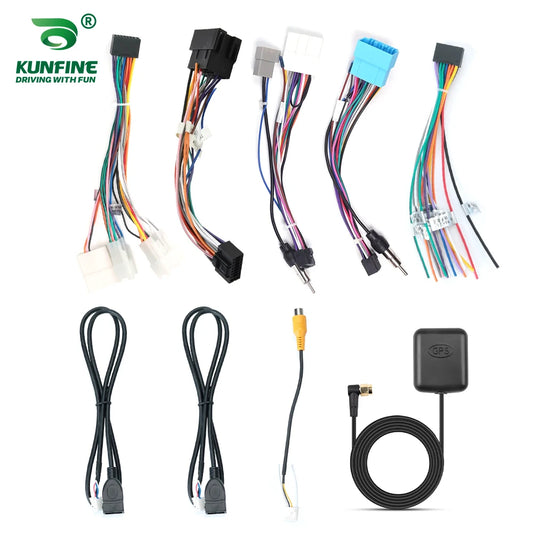 Universal ISO Power Cable, USB, Microphone & GPS Antenna Kit — Car Stereo Install Accessories (Toyota, Nissan, Suzuki)