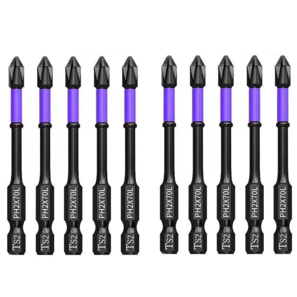PH2 Impact Driver Bit Set 5-60PCS – Magnetic Cross Screwdriver Alloy Steel Non-Slip Drill Bits
