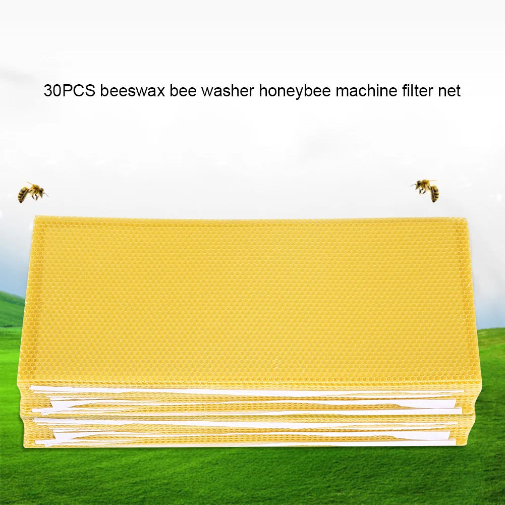 30PCS Premium Beeswax Tablet Honey Shaker Filter for Beekeeping Natural Beekeeping Essentials