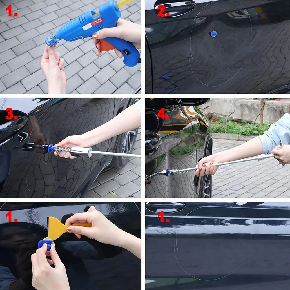 Paintless Dent Repair Kit – Slide Hammer T-Bar Dent Puller for Hail Damage, Door Dings & Car Body