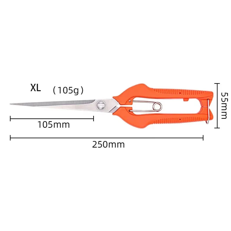 Pruning Shears Grape Scissors Garden Tool Vegetable Patch Bonsai Professional  Stainless Steel Fruit Picking With Lock New