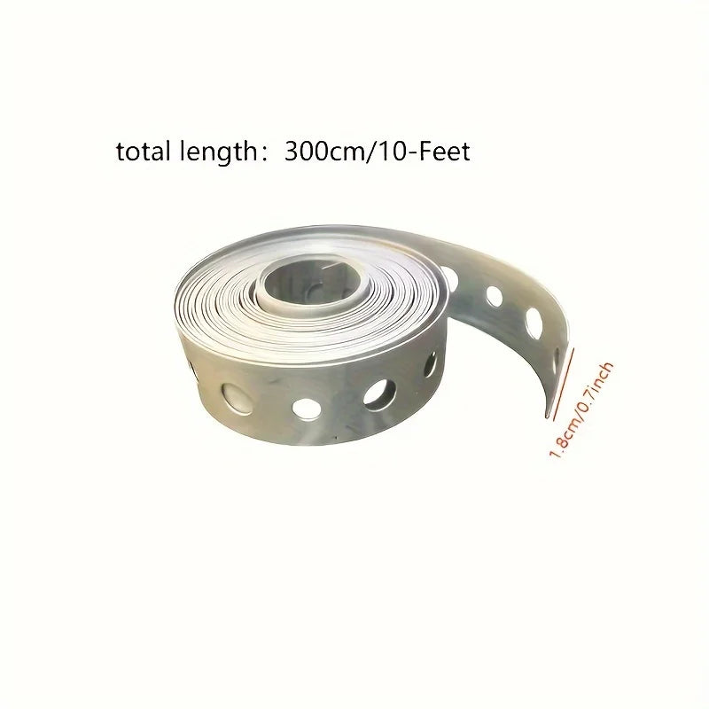 Pre-Punched Metal Fixing Band Roll for Pipe and Duct Support - view 2